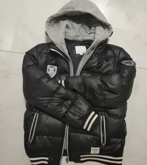 森马男士短款厚羽绒服 L码  175/92...
