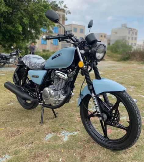 二手摩托车网红铃木复古太子150磨砂灰 九...