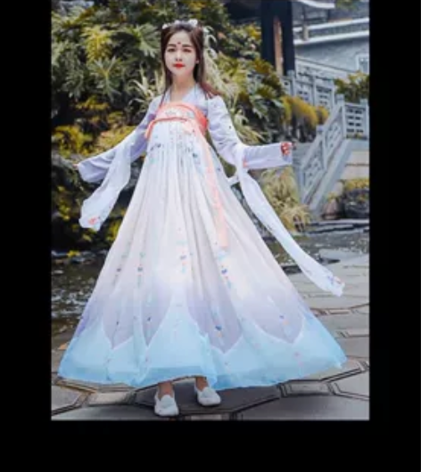 原创汉服女魏晋制中国风交领齐腰襦裙学生仙气...