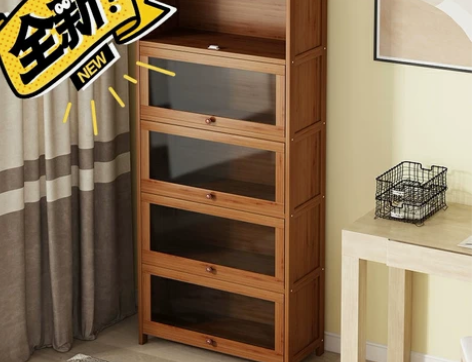 【清仓特价】书柜组合带玻璃门客厅书柜储物柜...
