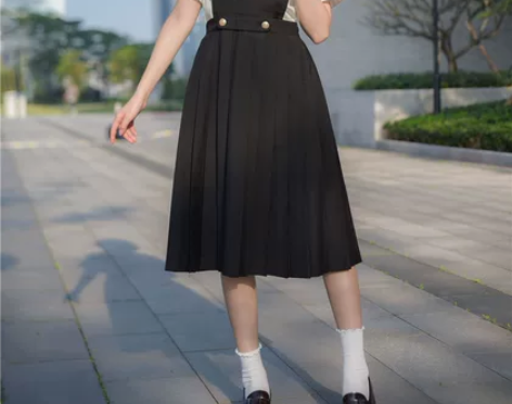 【梓心蕾】心月-原创JK制服护奶裙刺绣学院...