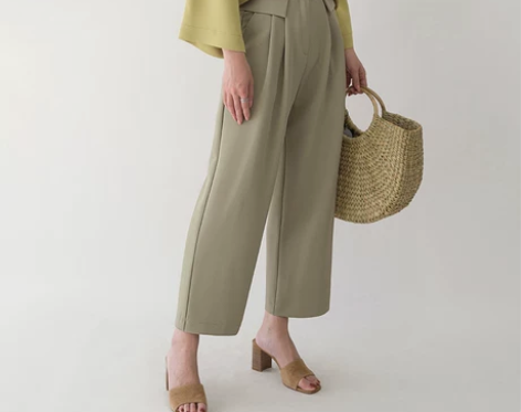 ?MONA 原创春夏新款小腰封高腰压褶宽松...