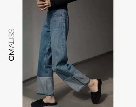 直筒牛仔裤女夏季宽松2022新款显瘦高腰裤...