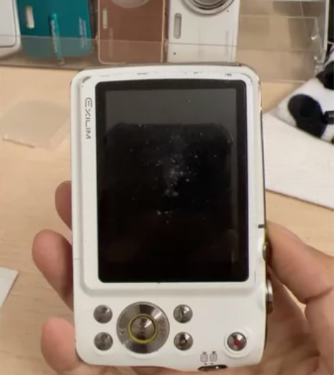 卡西欧fs10 奶白色相机 屏幕有霉 变焦...