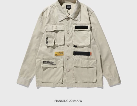 PIANNING 19AW工装外套男秋冬迷...
