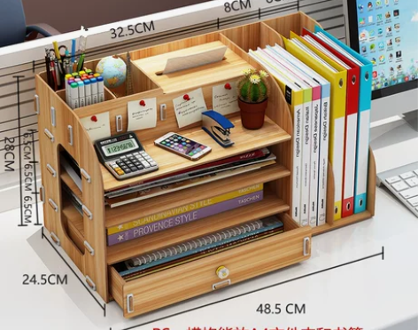 文件架多层文件夹收纳盒办公桌收纳抽屉式A4...