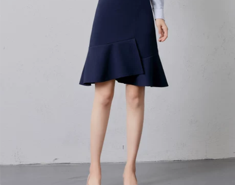 春季新款鱼尾裙韩版高腰半身裙 中长款a型裙...