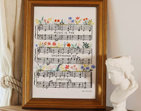 ?列夫托尔斯泰乐谱名言名句装饰画舞蹈室音乐...