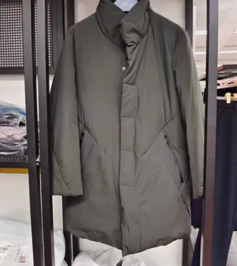 男人衣柜去标羽绒服男中长款羽绒服白鸭绒羽绒...