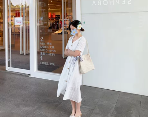 ?喵家150小个子连衣裙女夏气质搭配显高显...