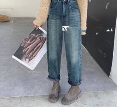 加厚绒牛仔裤  xl 130-140斤  ...