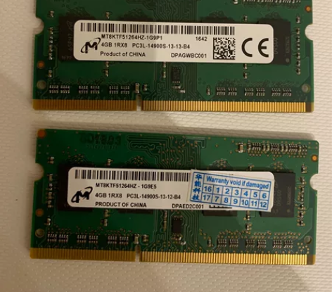 镁光4G DDR3L 1866两条，因升级...