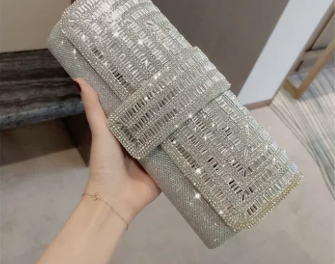 2022新款春夏水钻手拿包晚宴包名媛手包镶...