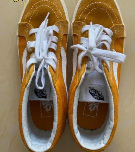 范斯VANS经典系列 男款中帮姜黄色 感兴...