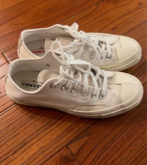 匡威小白鞋 鞋头设计感很强绝对正品这个版型...