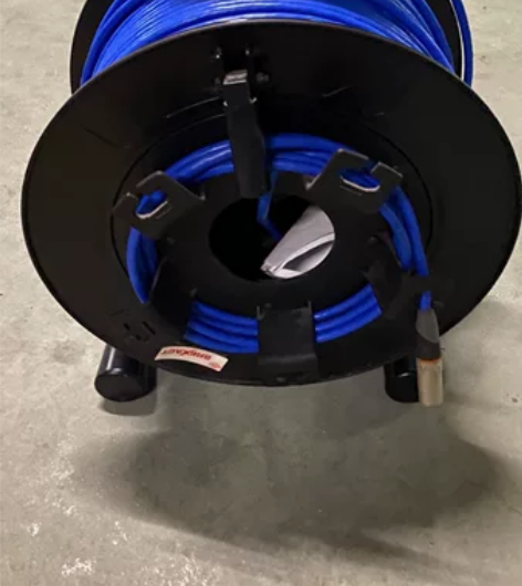 日升超六类低延时网线100米，带手提缆车，...