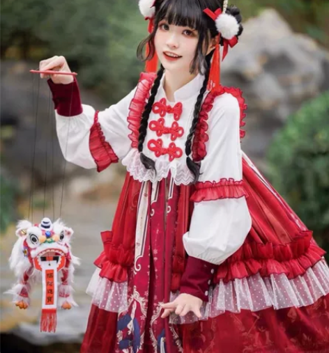 星未眠原创lolita裙 新春兔秋冬加厚长...