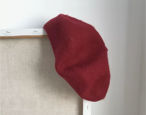 复古纯色羊毛贝雷帽 0.1kg全新仅试戴 ...