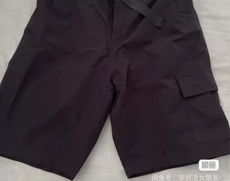 夏季纯色口袋工装短裤男士五分裤潮流裤子百搭...