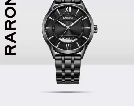 雷诺新款手表男官方正品镂空全自动机械男士手...