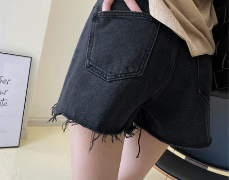 衣橱bi备!毛边牛仔短裤女2020夏季新款...