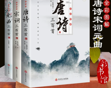 全套3册 唐诗宋词元曲全集三百300首中国...