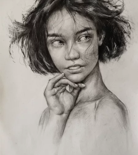 素描作品 自己画的  可接定制￥100