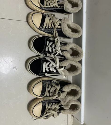冬季新款女鞋韩版低帮加绒帆布鞋女平底学生鞋...