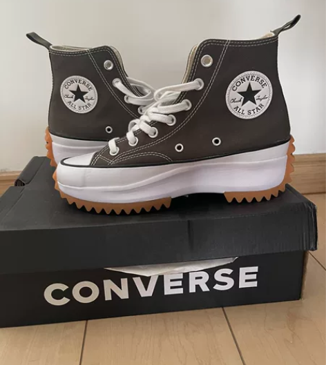 全新!converse高帮鞋厚底37码张雨...