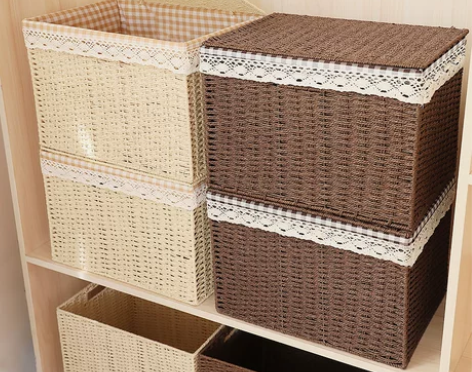 藤编收纳箱 藤编收纳箱杂物收纳盒编织收纳筐...