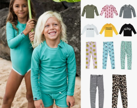 beach＆bandits 男女童分体长袖...