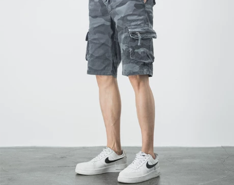 迷彩工装短裤男潮牌ins潮流夏季中裤宽松五...