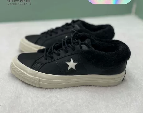 匡威one star 秋冬加绒保暖低帮牛皮...