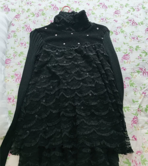 春秋流行蕾丝加厚裙子 组合形式:单件 服装...