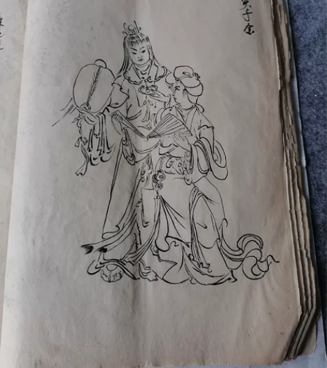 玉雕大师潘秉衡画稿29张，毛笔手绘，70年...