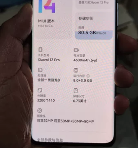 小米12pro，8+256，外观如图，无磕...