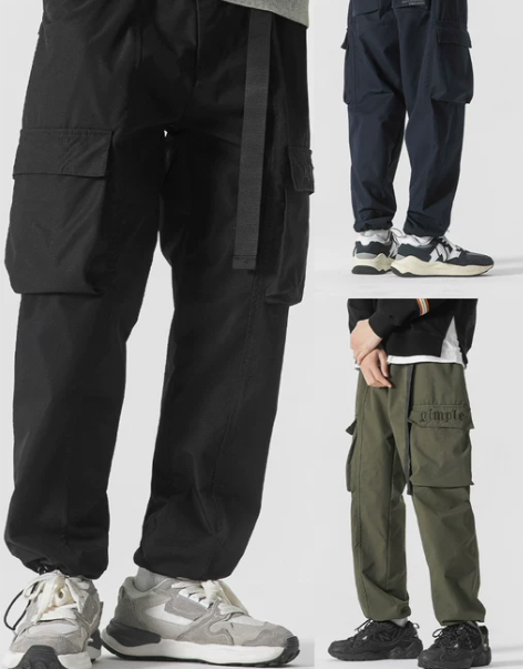 冬季加绒工装裤子男休闲长裤男秋冬款加厚运动...