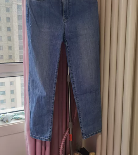哥弟2022冬装新品 直筒牛仔裤女高腰显瘦...