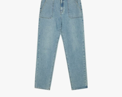 SPAO女士牛仔裤春季新款复古显瘦破洞裤S...