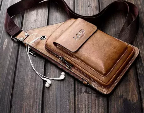 一箱真皮牛皮斜挎包胸包男单肩包男士包包背包...