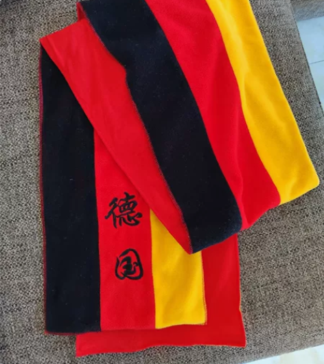 德国国旗围巾25*200 德国大使馆活动纪...