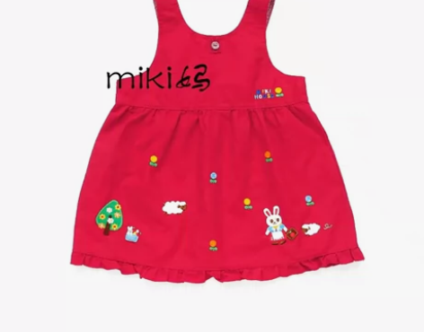 新款小学生豪华刺绣女儿童牛仔背带裙宝宝卡通...