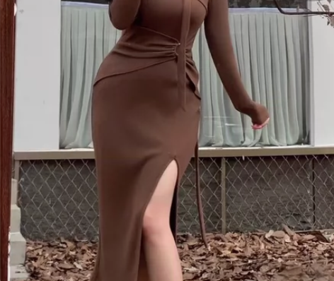 胖mm性感辣妹包臀裙雅典娜女神裙厚针织坑条...