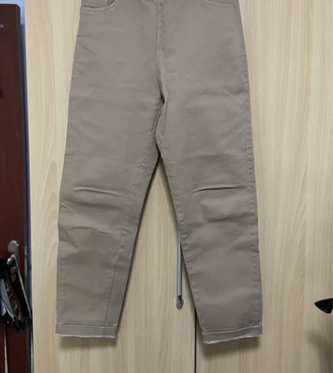 女士休闲裤卡其色松紧腰 腰围平铺38裤长9...