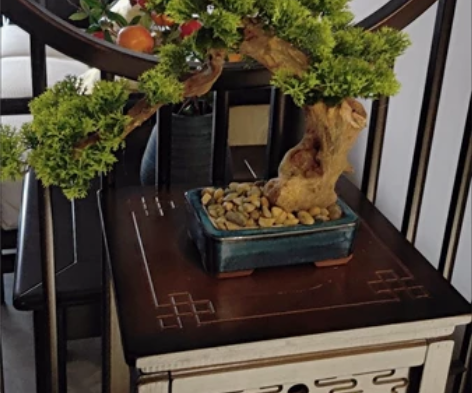 松树仿真摆件一个包邮 树干是实木，叶子是1...