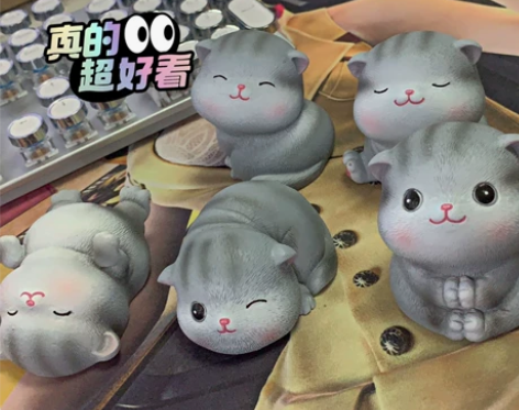 店不开了，猫咪摆件5只19.9元包邮女生生...