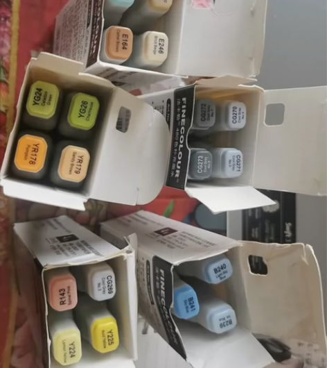 法卡勒墨水基本没用过，95新工业设计常用色...
