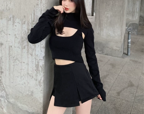 现货发售 开叉休闲短裤女2019秋冬新款百...