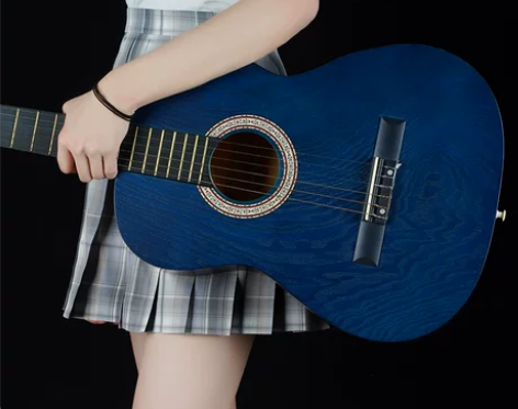 磨砂38寸民谣吉他初学者男女学生练习木吉它...