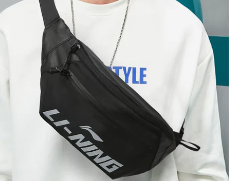 李宁腰包男夏季跑步装备手机袋户外运动包女斜...